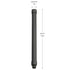 Kichler 12 inch Male Female Riser in Black Brass Finish Model: 15511BKB