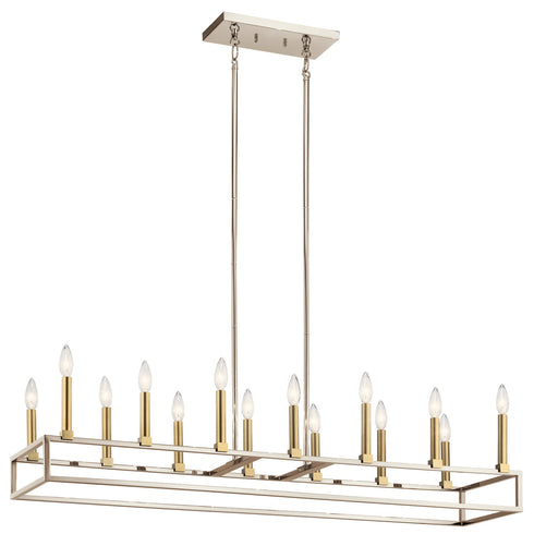 Kichler 14 Light Linear Chandelier Model: 44111PN