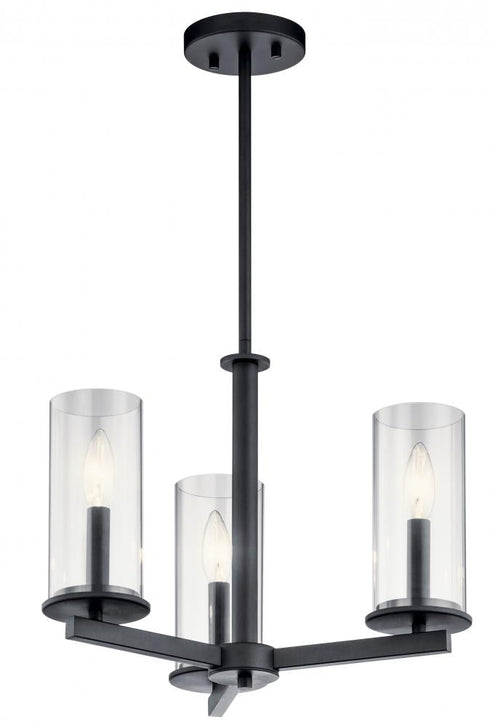 Kichler 3 Light Chandelie Semi Flush Model: 43997BK