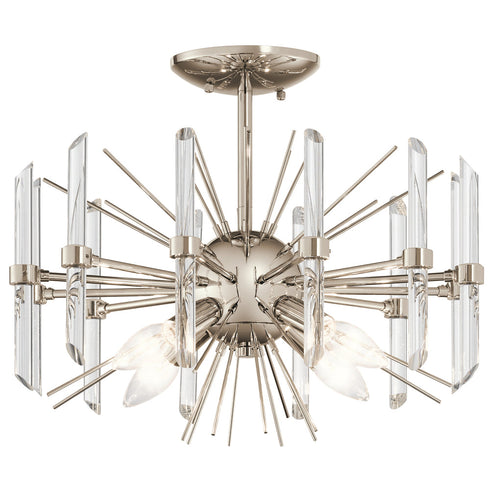 Kichler 4 Light Semi Flush Model: 44277PN