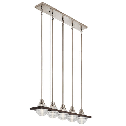Kichler 5 Light Linear Chandelier Model: 44372CLP