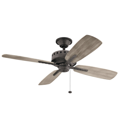Kichler 52 Inch Eads Patio Fan in Weathered Zinc Finish Model: 310152WZC