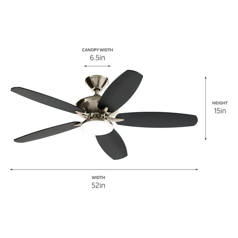 Kichler 52 Inch Renew Designer Fan Model: 330163NI