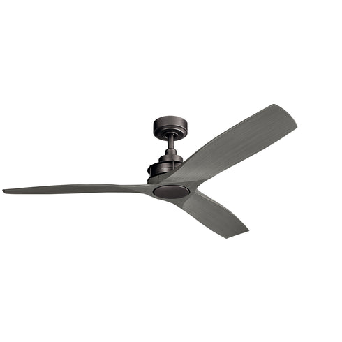 Kichler 56 Inch Ried Fan in Anvil Iron Finish Model: 300356AVI