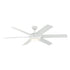 Kichler 60 Inch Mint Ceiling Fan with Glass Diffuser in Brushed Nickel with Silver Blades Model: 310260NI