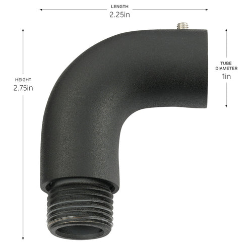 Kichler 90 Deg Elbow in Black Brass Finish Model: 15514BKB