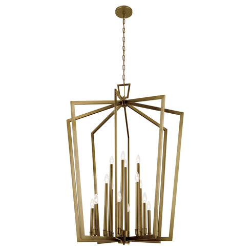 Kichler Abbotswell Large Foyer Pendant 16 Light in Black Finish Model: 43499BK