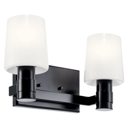 Kichler Adani Vanity 2 Light in Black Finish Model: 55175BK