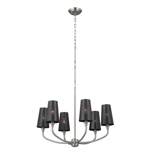 Kichler Adeena Chandelier 6 Light in Classic Pewter Finish Model: 52508CLP