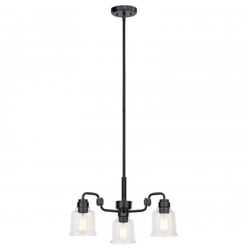 Kichler Aivian™ 23 Inch 3 Light Chandelier With Model: 52397BK