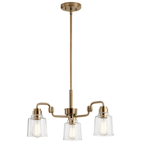 Kichler Aivian™ 23 Inch 3 Light Chandelier With Model: 52397WBR