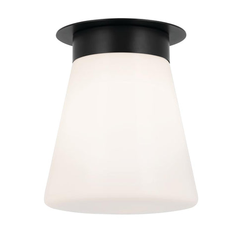 Kichler Albers Flush Mount 1 Light in Black Finish Model: 52585BK