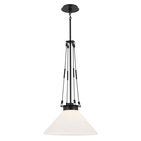 Kichler Albers Pendant 1 Light in Black Finish Model: 52581BK