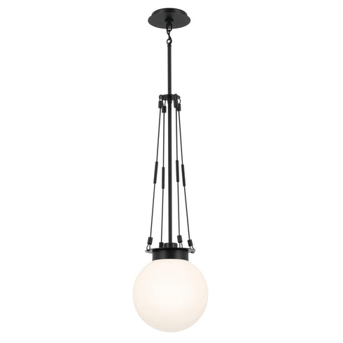 Kichler Albers Pendant 1 Light in Black Finish Model: 52582BK