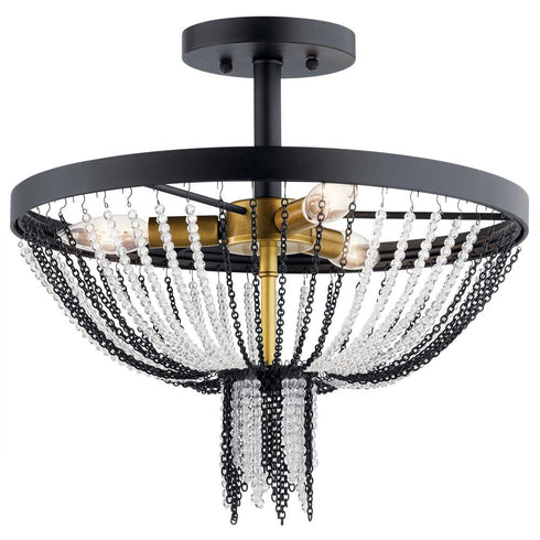 Kichler Alexia 3 Light Semi Flush Model: 52049BKT