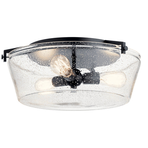 Kichler Alton Flush Mount 3 Light in Black Finish Model: 45299BK