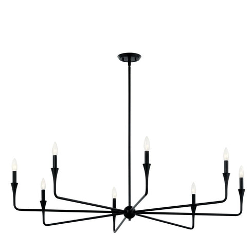 Kichler Alvaro Chandelier 8 Light in Black Finish Model: 52691BK