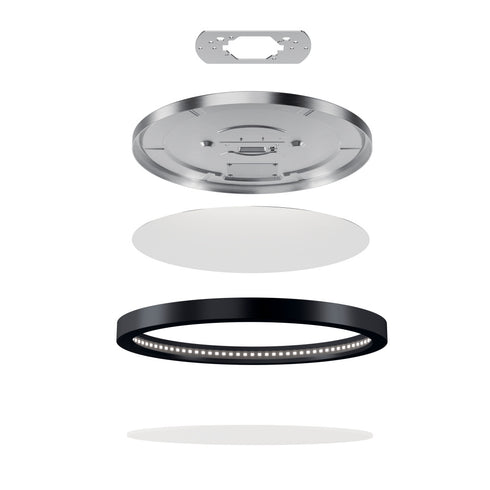 Kichler Ara 11in. Flush Mount 3000K BK in Black Finish Model: 53011BK30
