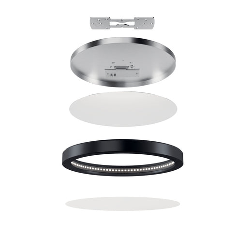 Kichler Ara 9 in. Flush Mount 3000KBK in Black Finish Model: 53009BK30