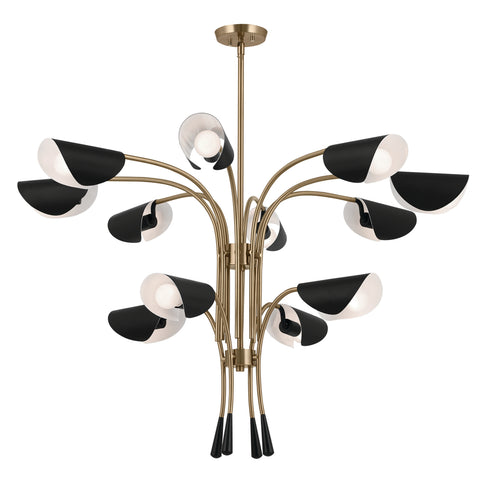 Kichler Arcus Chandelier 12 Light in Champagne Bronze Finish Model: 52561CPZBK