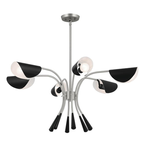 Kichler Arcus Chandelier 6 Light in Champagne Bronze Finish Model: 52559CPZWH