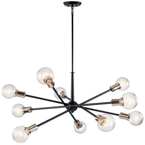 Kichler Armstrong 10 Light Chandelier Model: 43119BK