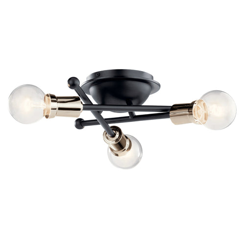 Kichler Armstrong 3 Light Flush Mount Model: 43196NBR