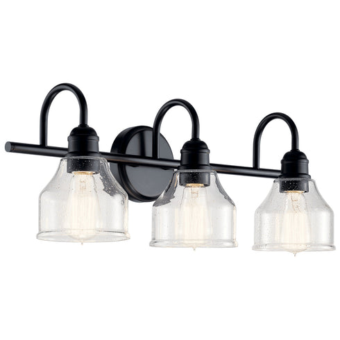 Kichler Avery 24 Inch 3 Light Vanity Light With Clear Model: 45973BK
