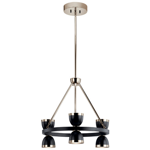 Kichler Baland™ 22 Inch 6 Light Chandelier Model: 52417BKLED