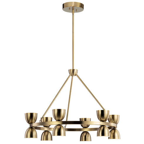 Kichler Baland™ 31 Inch 12 Light Chandelier Model: 52418BNBLED
