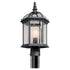 Kichler Barrie 1 Light Outdoor Post Mt Model: 49187BK