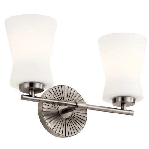 Kichler Brianne™ 14.5 Inch 2 Light Vanity Light Model: 55116CLP