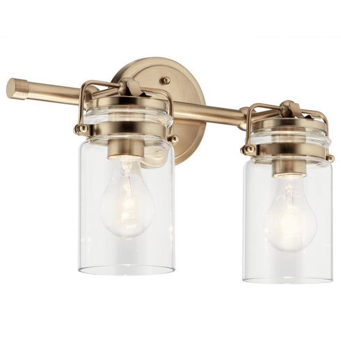 Kichler Brinley 15.75 Inch 2 Light Vanity Light With Model: 45688CPZ