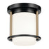 Kichler Brit Flush Mount 1 Light in Black Finish Model: 52596BKCPZ