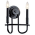 Kichler Capitol Hill 2 Light Wall Sconce Model: 52308BK