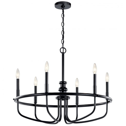 Kichler Capitol Hill 6 Light Chandelier Model: 52304BK