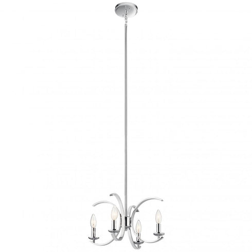 Kichler Cassadee Pendan Semi Flush 4 Light in Chrome Finish Model: 52119CH