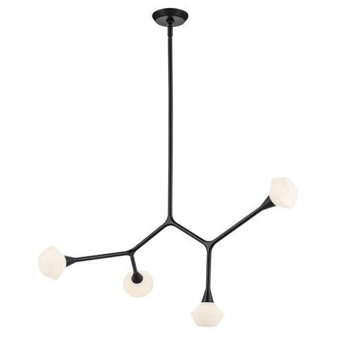 Kichler Cassius Chandelier Large 4 Light in Black Finish Model: 52762BK