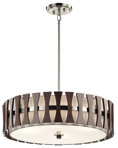 Kichler Cirus 4 Light Pendant Semi Flush Model: 43753AUB