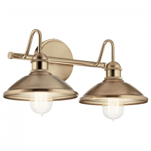 Kichler Clyde 2 Light Vanity Light Champagne Bronze Model: 45944CPZ