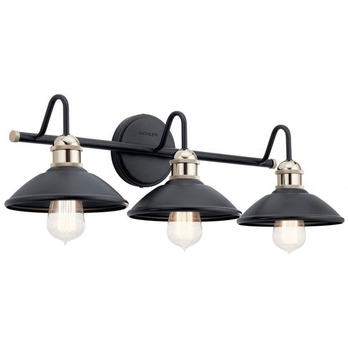 Kichler Clyde 3 Light Bath Model: 45945BK
