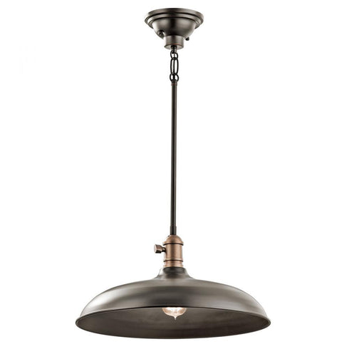 Kichler Cobson 1 Light Pendant Semi Flush Model: 42585OZ