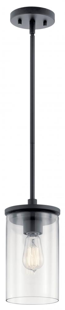 Kichler Crosby 1 Light Mini Pendant Model: 43996BK