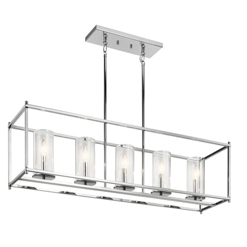 Kichler Crosby 5 Light Linear Chandelier Model: 43995NI