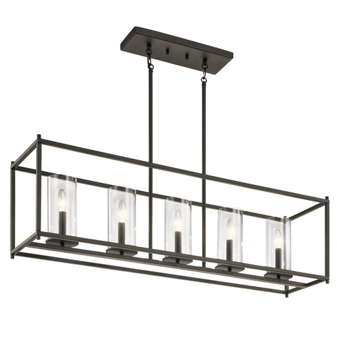 Kichler Crosby 5 Light Linear Chandelier Model: 43995NI