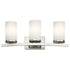 Kichler Crosby Bath 3 Light in Brushed Nickel Finish Model: 45497NI