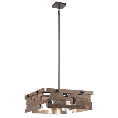 Kichler Cuyahoga Mill 5 Light Chandelier Pendant Model: 44228AVI