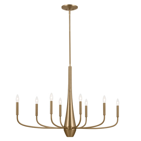 Kichler Deela 41 Inch 8 Light Oval Chandelier In Model: 52528WH