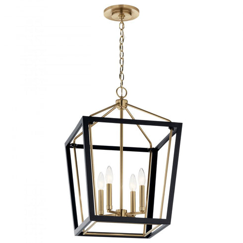 Kichler Delvin Foyer Pendant 4 Light in Champagne Bronze Finish Model: 52619CPZBK