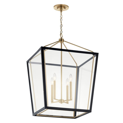 Kichler Delvin Foyer Pendant 4 Light in Champagne Bronze Finish Model: 52620CPZBK